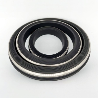 Résistant à l'huile et à la chaleur et aux produits chimiques NBR HNBR FKM PTFE Black Hammer Union Seal avec support en acier inoxydable