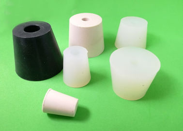 Fermetures en caoutchouc de silicone à un trou de qualité de laboratoire pour bouteilles de chimie, tubes à essai, flacons