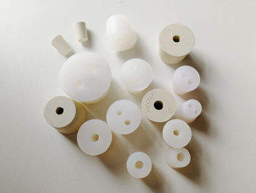 Fermetures en caoutchouc de silicone à un trou de qualité de laboratoire pour bouteilles de chimie, tubes à essai, flacons