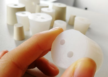 Fermetures en caoutchouc de silicone à un trou de qualité de laboratoire pour bouteilles de chimie, tubes à essai, flacons