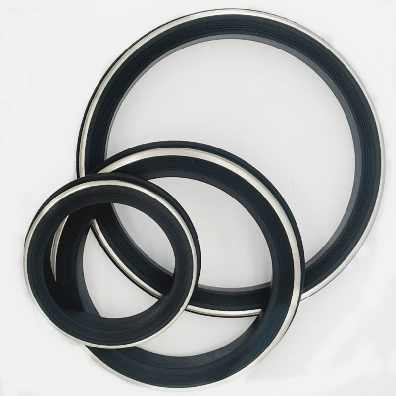 Résistant à l'huile et à la chaleur et aux produits chimiques NBR HNBR FKM PTFE Black Hammer Union Seal avec support en acier inoxydable