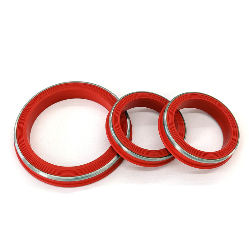Résistant à la température FKM style de lèvres Hammer Union Seals avec anneau SS Conçu pour les environnements H2S & CO2