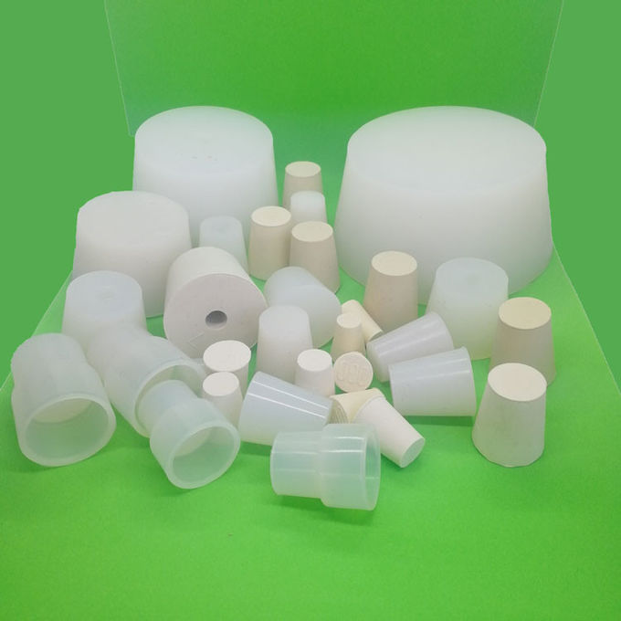 4 Bouchons En Caoutchouc Coniques Blancs 6# - 33x25x28mm, Marque Uxcell, NEUFS Pour Labo